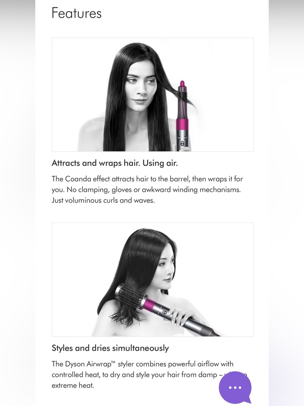 COMPLETE Dyson Multi-Tool Hair Styler Set in Silver and Magenta with Tan Case - Picture 5 of 16
